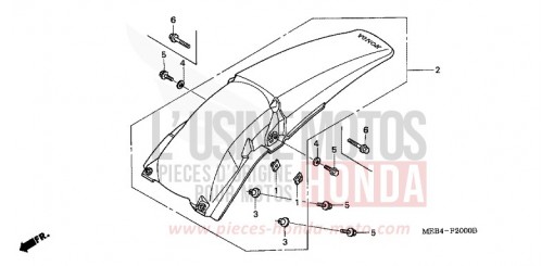 KOTFLUEGEL, HINTEN CRF450R4 de 2004
